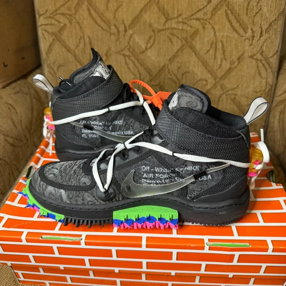 Nike x Off-White Air Force 1 Black D06290-001 Men 7 Women 8.5 W/Box